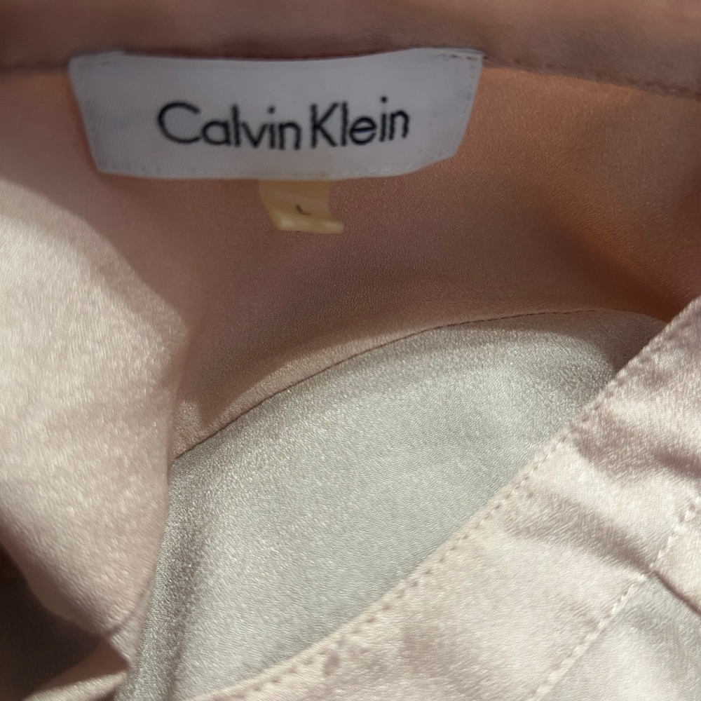 Women's Calvin Klein Button-Down Top Size L Pink - Picture 6 of 6